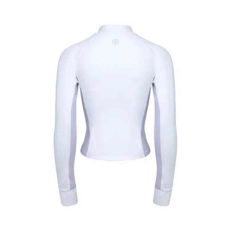 Barrel Women Color Scheme Crop Zip Rashguard-white - Image 4