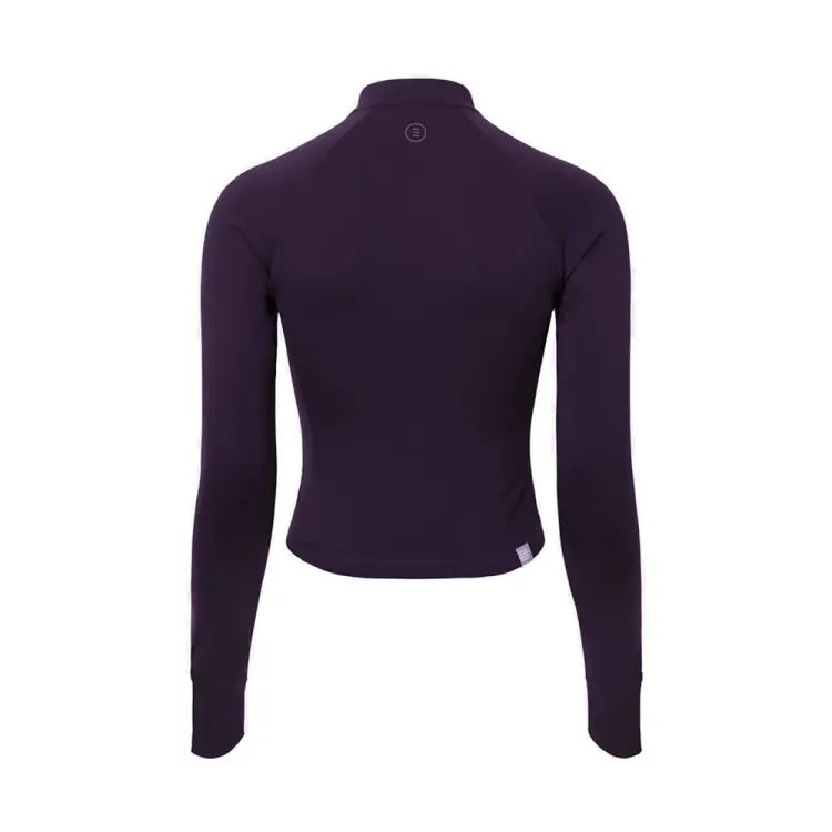 Barrel Women Essential Crop Zip Rashguard-burgundy - Image 3