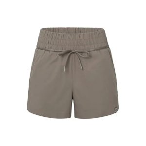 Barrel Women Essential HW Half Leggings Shorts-BEIGE