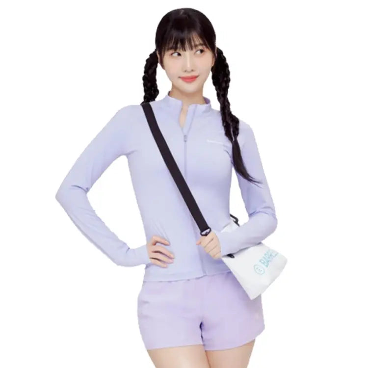 Barrel Women Essential Zip-up Rashguard-purple
