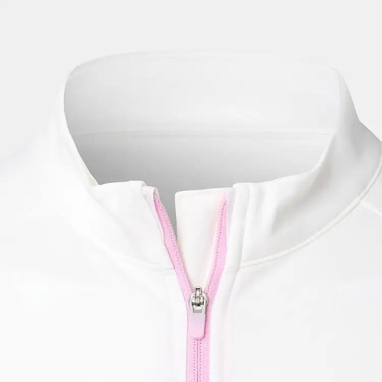 Barrel Women Motion Crop Zip-up Rash Guard-white - Image 3