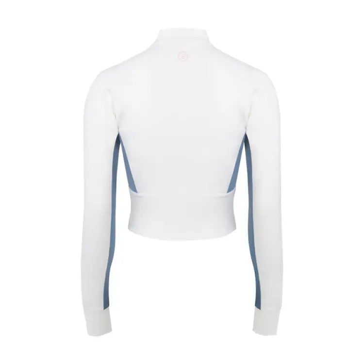 Barrel Women Motion Crop Zip-up Rash Guard-white - Image 2