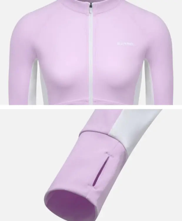 Barrel Women Motion Crop Zip-up Rashguard-pink - Image 5