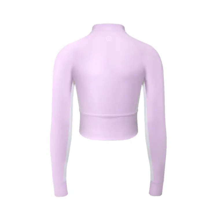 Barrel Women Motion Crop Zip-up Rashguard-pink - Image 4