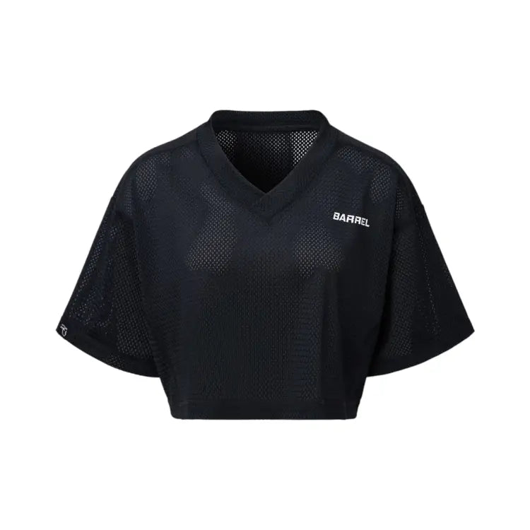 Barrel Women Motion Mesh Crop Cover Up-black - Image 3