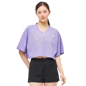 Barrel Women Motion Mesh Crop Cover Up-lavender
