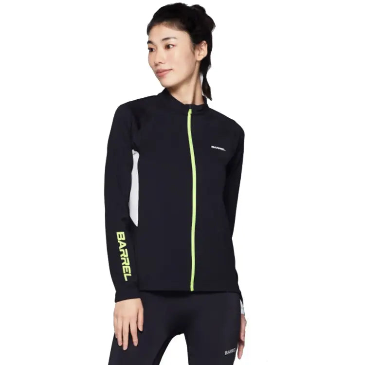 Barrel Women Motion Zip-up Rashguard-black