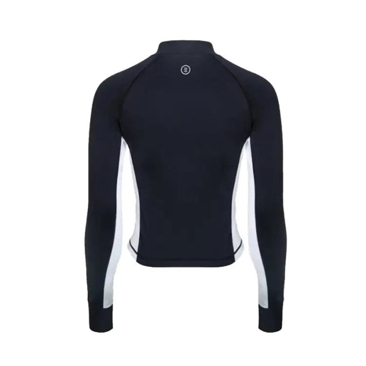 Barrel Women Nautical Crop Zipup Rashguard-black - Image 3