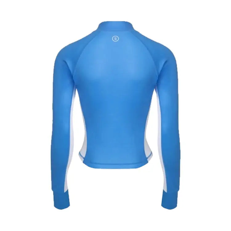 Barrel Women Nautical Crop Zipup Rashguard-blue - Image 3
