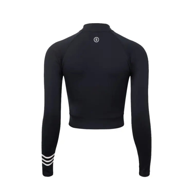 Barrel Women Resort Half Zip Crop Rashguard-black - Image 4