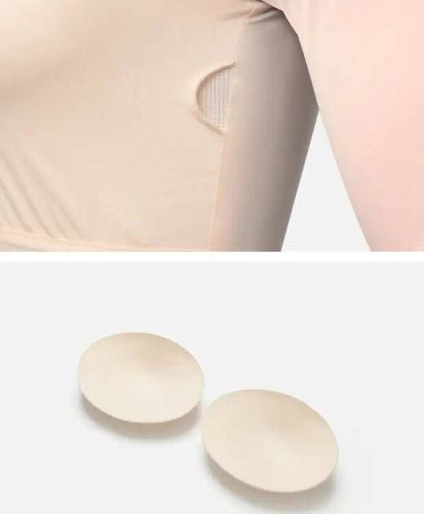 Barrel Women Resort Half Zip Crop Rashguard-peach - Image 6