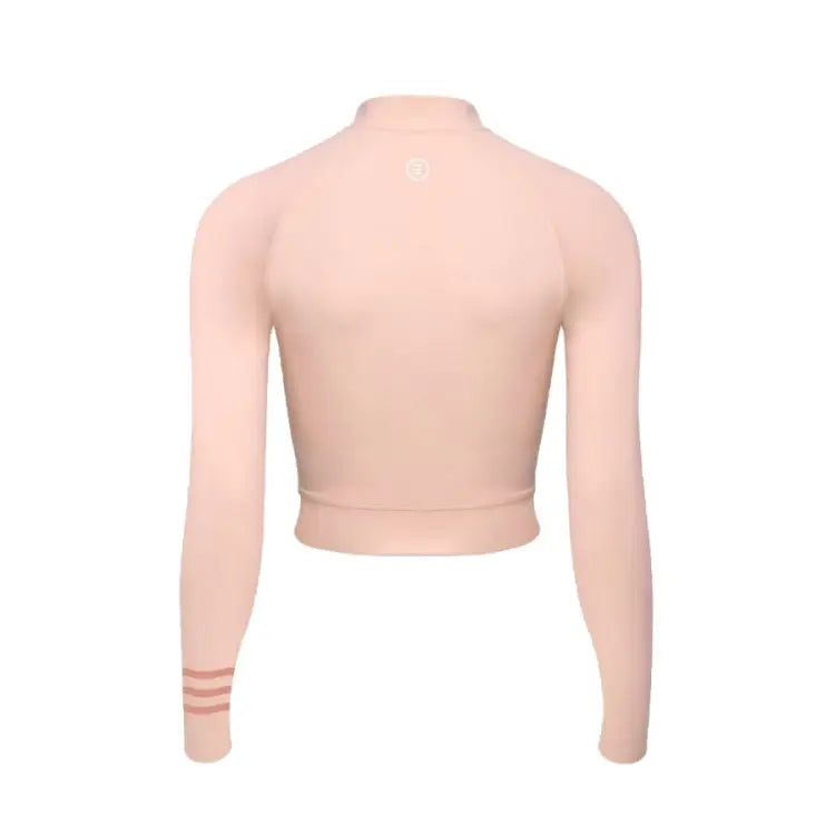 Barrel Women Resort Half Zip Crop Rashguard-peach - Image 4