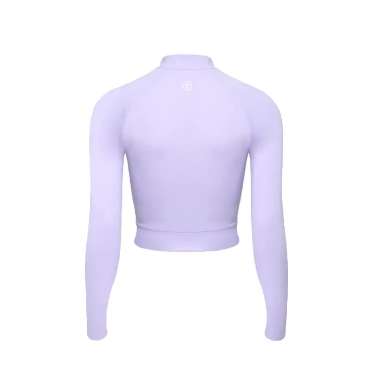Barrel Women Resort Half Zip Crop Rashguard-purple - Image 4