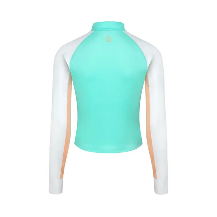 Barrel Women Romantic Crop Zip Up Rashguard-mint - Image 3