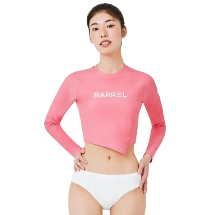 Barrel Women Sunset Crop Rashguard-pink
