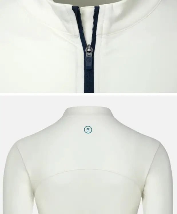 Barrel Women Vibe Crop Zip-up Rashguard-ivory - Image 6