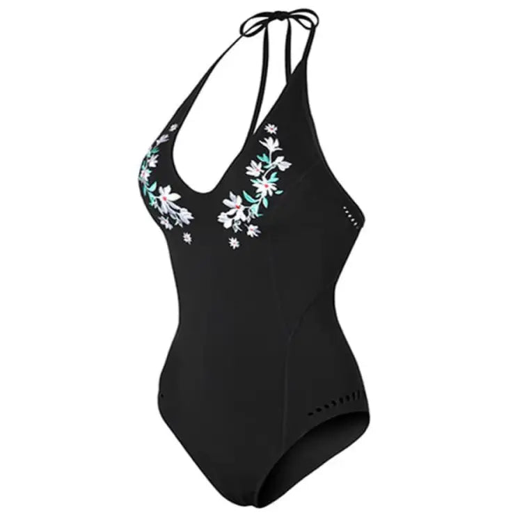 Barrel Womens 0.5mm Neoprene Halter Onepiece-black - Image 2
