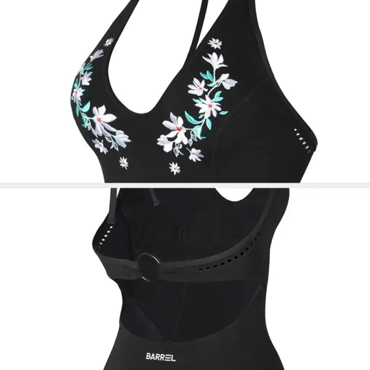 Barrel Womens 0.5mm Neoprene Halter Onepiece-black - Image 4