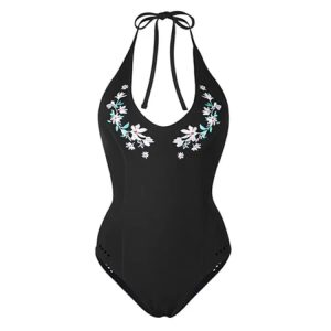 Barrel Womens 0.5mm Neoprene Halter Onepiece-black