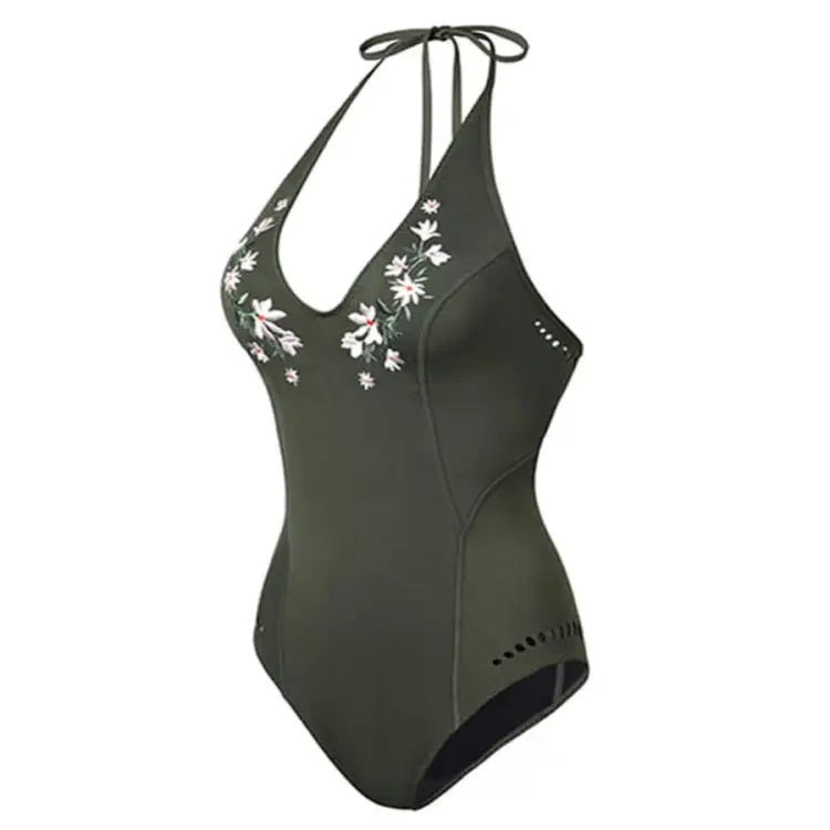Barrel Womens 0.5mm Neoprene Halter Onepiece-ivy - Image 2