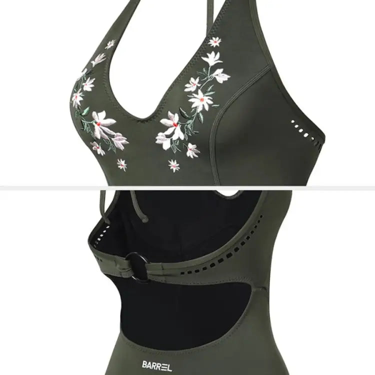 Barrel Womens 0.5mm Neoprene Halter Onepiece-ivy - Image 4