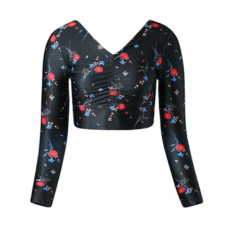Barrel Womens Bonny Crop Rashguard-night Flower - Image 2