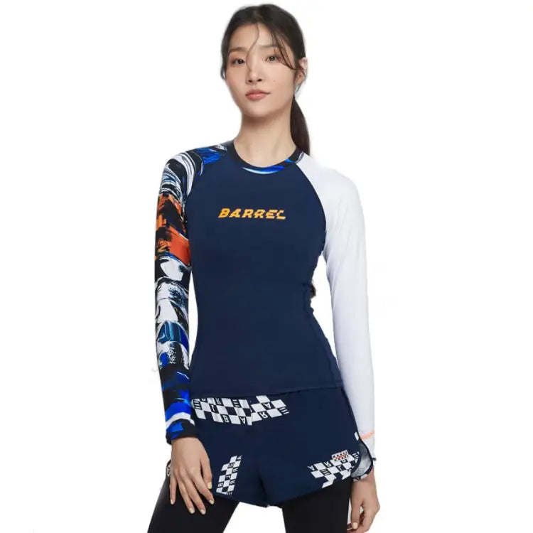 Barrel Womens Move Pattern Rashguard-ocean