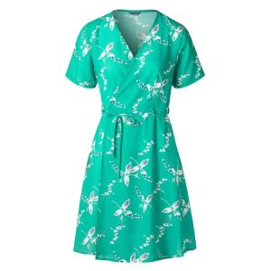 Barrel Womens Wrap one Piece Cover Up-mint Bird