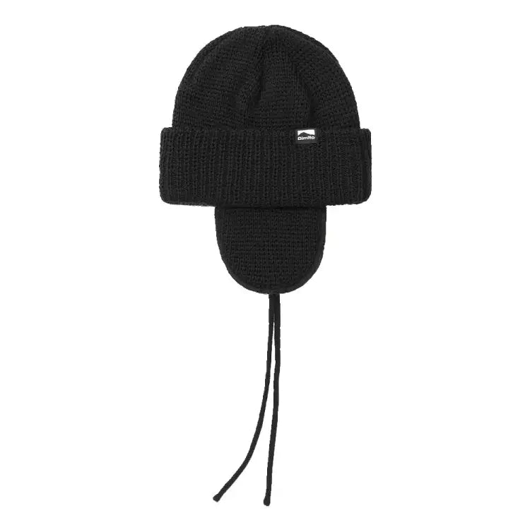Dimito 24 Ear Flap Beanie-BLACK