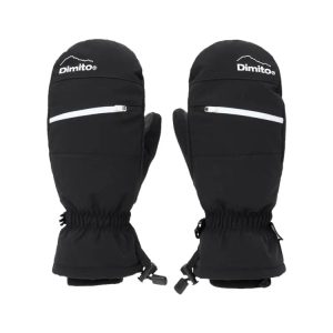 Dimito Block Zip Mitten Glove-BLACK