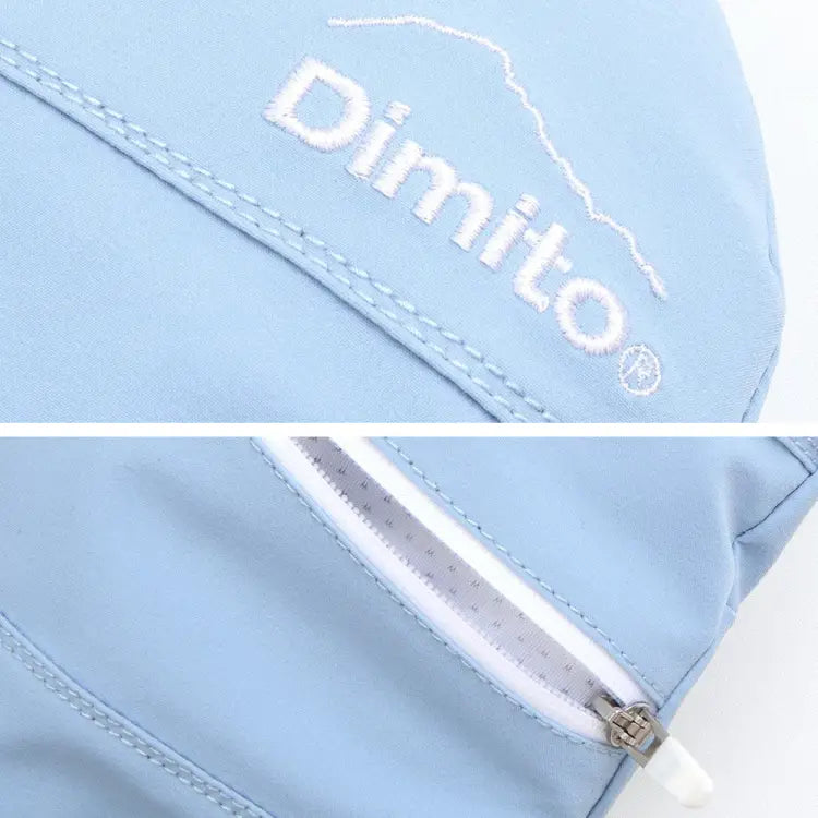Dimito Block Zip Mitten Glove-SKY - Image 3