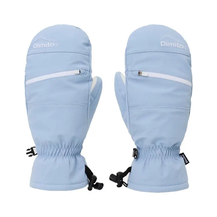 Dimito Block Zip Mitten Glove-SKY