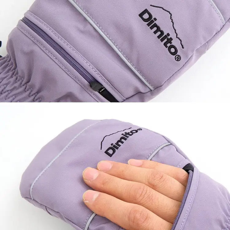 Dimito Easy Open Mitten Glove-PURPLE SAGE - Image 3