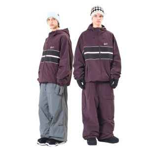 Dimito Line Wind Snow Jacket-WINE [Korean Brand]