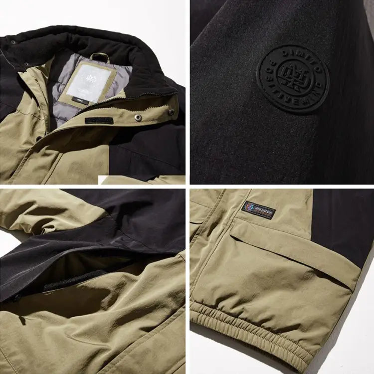 Dimito Mountian Padded Snow Jacket-khaki - Image 5