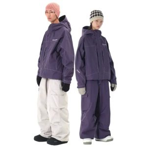 Dimito Works Line Snow Jacket-GRAPE [Korean Brand]