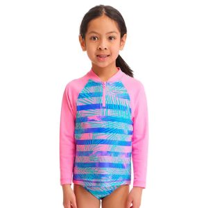 Funkita Toddler Zippy Rash Vest-pastel Palm