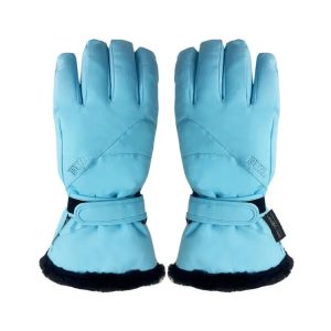 Fuzl Women Fur Snow Glove-blue