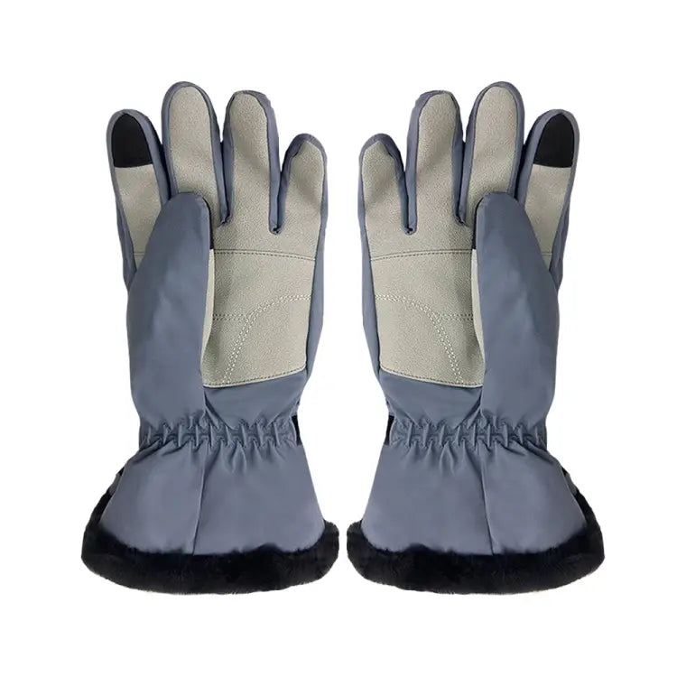 Fuzl Women Fur Snow Glove-stone - Image 2