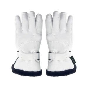 Fuzl Women Fur Snow Glove-white