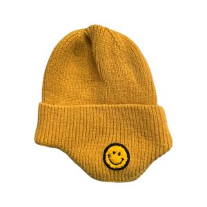 JP Kids Smiley Beanie-MUSTARD