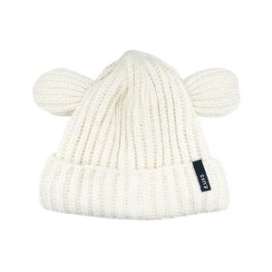 Lux Bear Beanie-WHIE