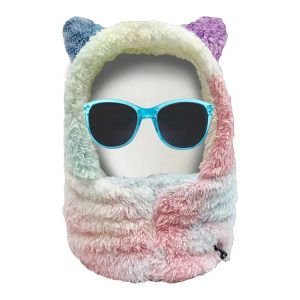 Luxs Kids Tie Dye Bear Hood-rainbow