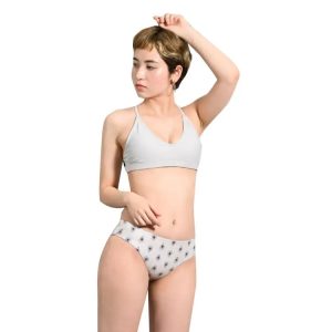 Maka-hou Women Back Cross Bra Top-lightgray (japanese Brand)