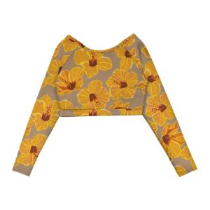 Maka-Hou Women Back Ribboon Rashguard-L.FLORAL (Japanese Brand)