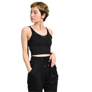 Maka-hou Women Crossover Strap Bra Top-black (japanese Brand)