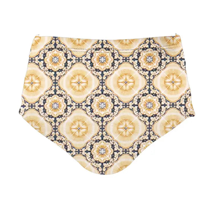 Maka-hou Women High Waist Bikini Panties-tile (japanese Brand)