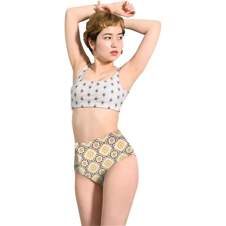 Maka-hou Women High Waist Bikini Panties-tile (japanese Brand) - Image 2