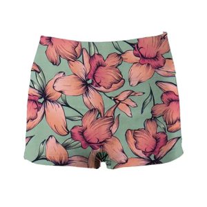 Maka-hou Women Highcut Water Shorts-big Flower (japanese Brand)