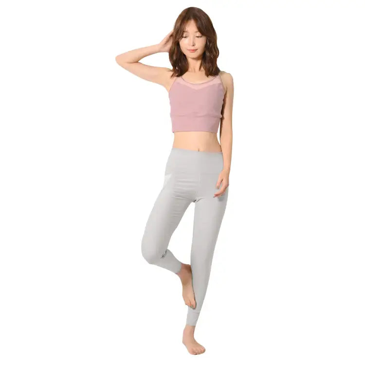 Maka-hou Women Mesh Water & Yoga Leggings-gray (japanese Brand) - Image 2